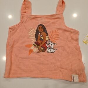 Disney Peach Moana & Pua Graphic Tank Top